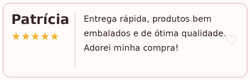 Avaliação de cliente